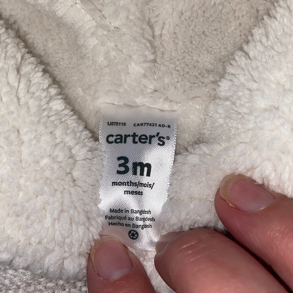 Carter's Cream Knit Puffer Jacket - Picture 7 of 11